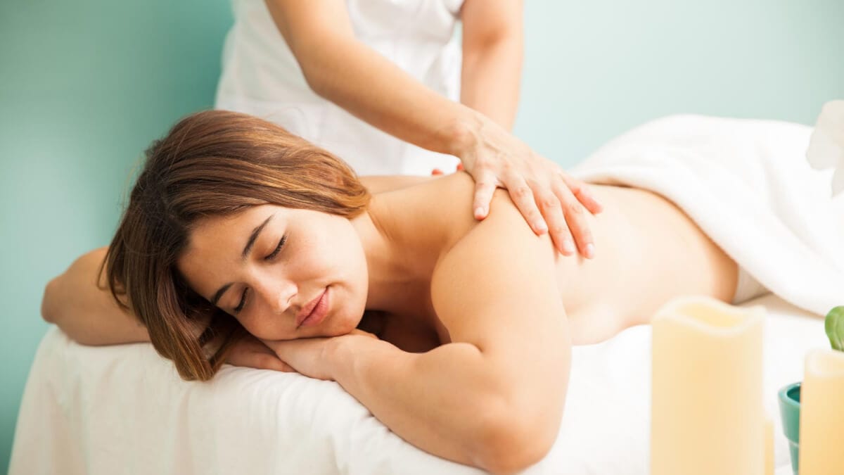 Massagebänk illustration