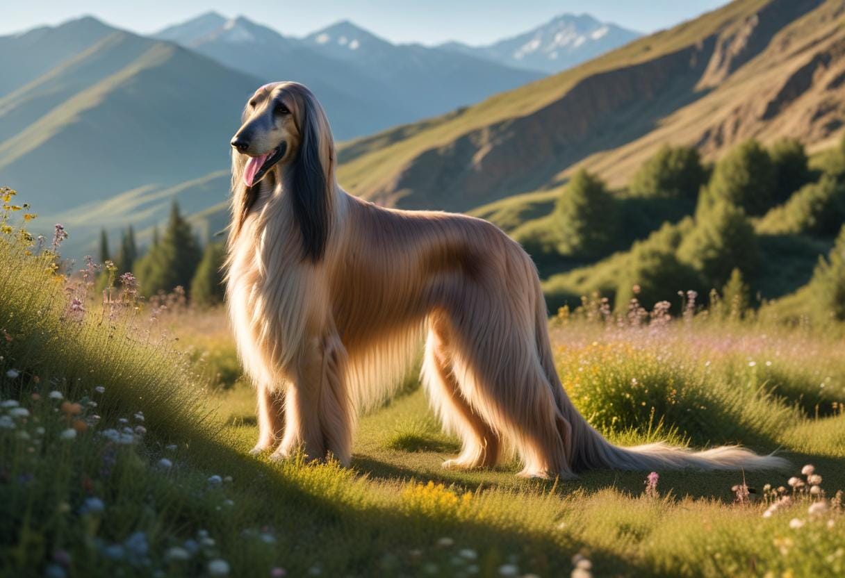 Afghansk hund – en elegant följeslagare för livet illustration