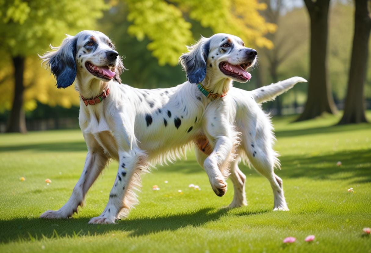 Engelsk setter - den perfekta sällskapshunden för hela familjen! illustration